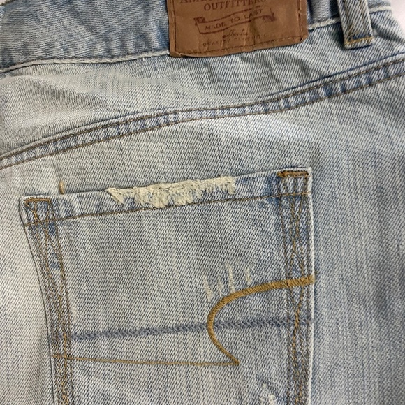 NEW American Eagle Y2k Rare Blue Issue Denim Mini Skirt Bleach 12 NEW WITH TAGS - Picture 4 of 4